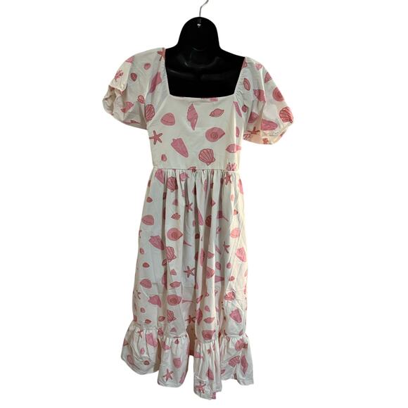 Monica & Andy Lounge Organic Cotton Seashell Dress Small Or Medium EUC - Picture 3 of 6